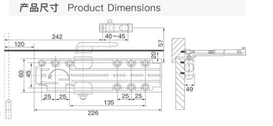 GM-2200 dimension drawing