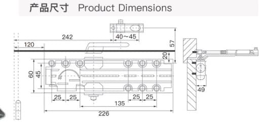 GM-2100 dimension drawing